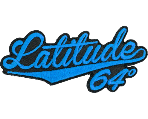 Latitude 64° Patch Cursive Blue