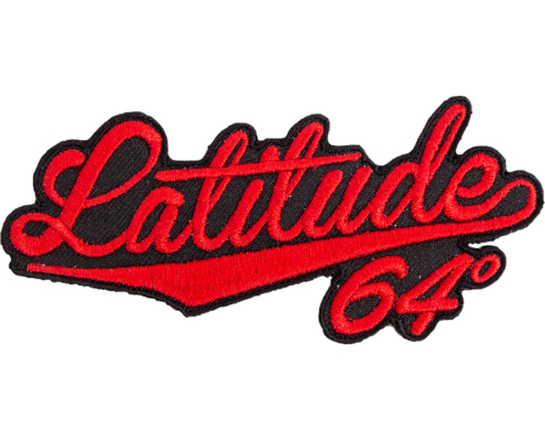 Latitude 64° Patch Cursive Red